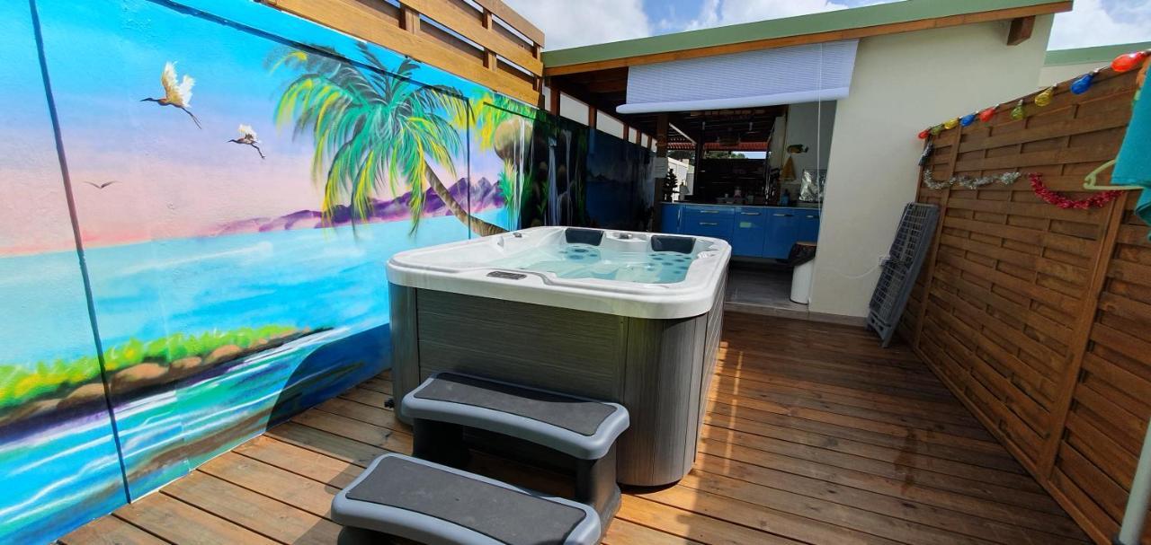 "Chez Claudia "Charmant Logement Avec Jacuzzi Privatif En Toute Intimite Sur Belle Terrasse Exterieure En Bois Et Piscine Courcelles Ngoại thất bức ảnh